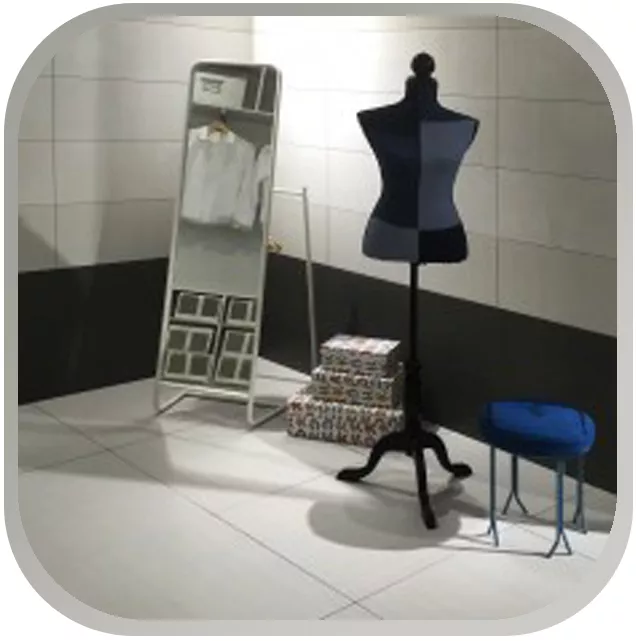 Floor tiles in different looks