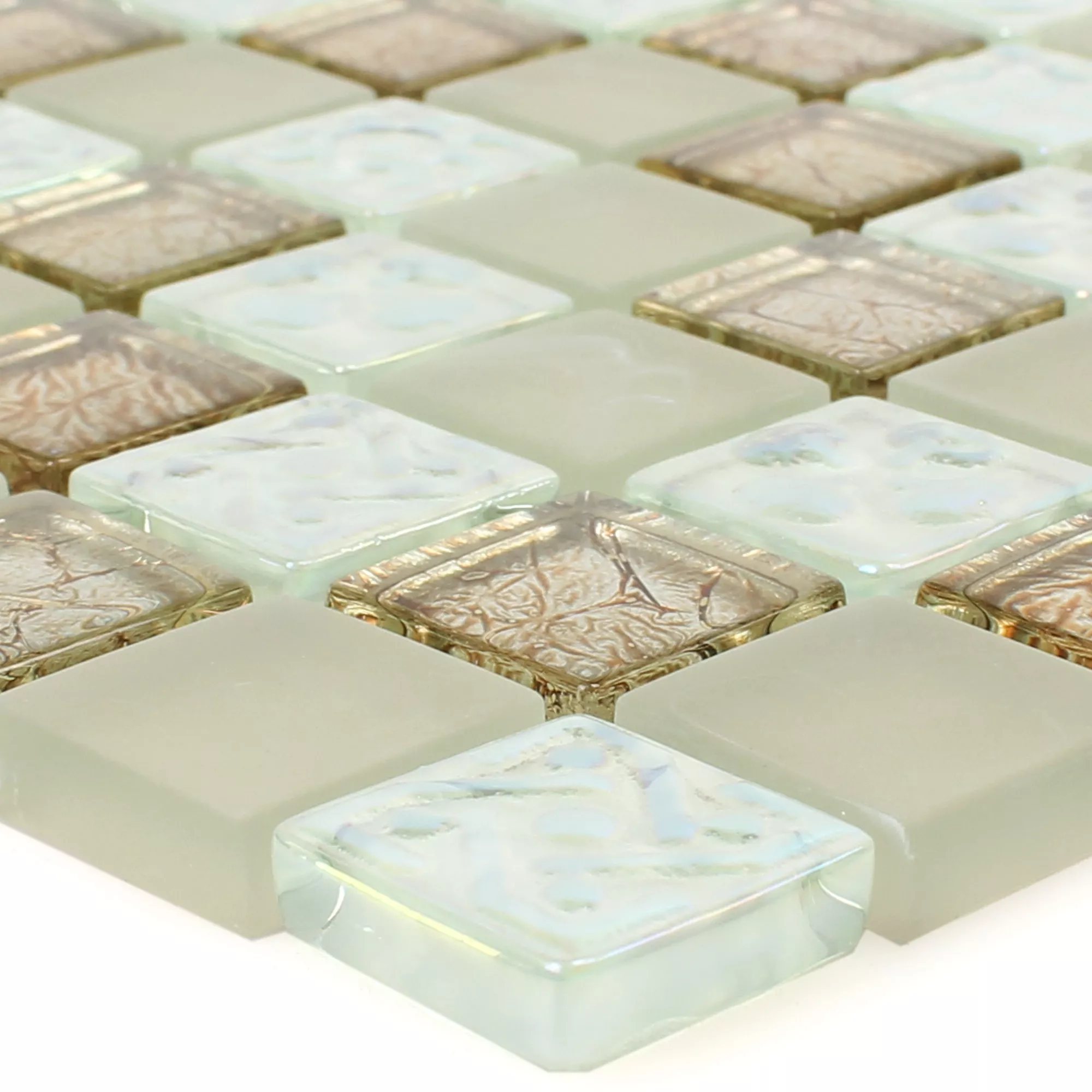 Glass Mosaic Tiles Nikolski Beige Gold
