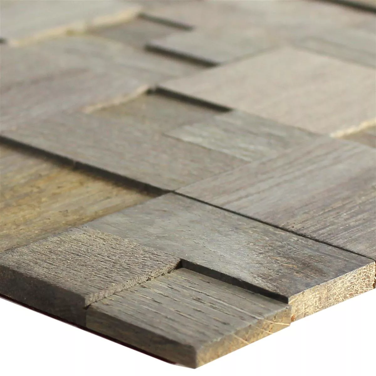 Mosaic Tiles Wood Paris Self Adhesive 3D Grey