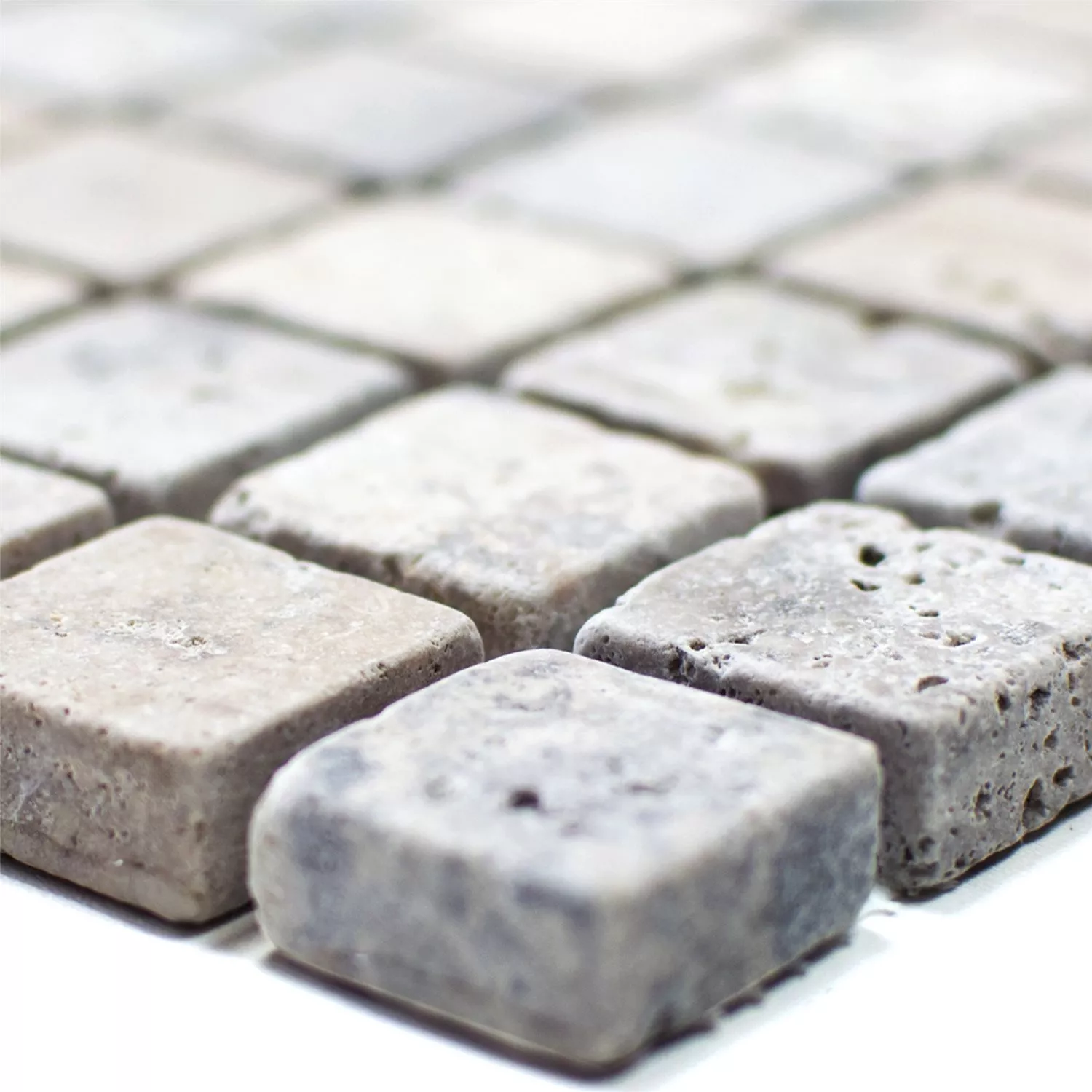 Mosaic Tiles Travertine Nestor Silver 23