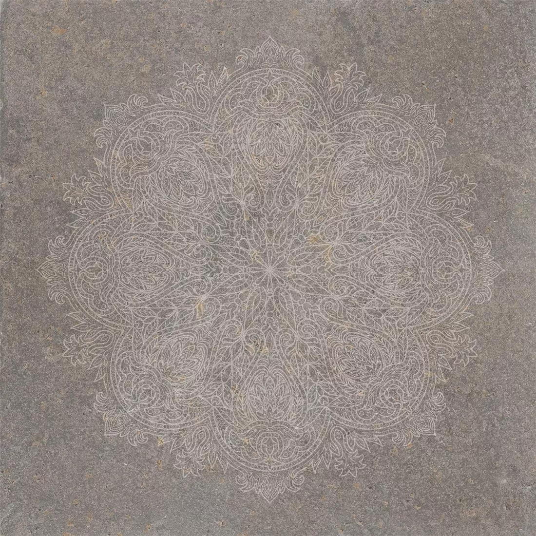 Floor Tiles Stone Optic Horizon Brown Decor Mandala