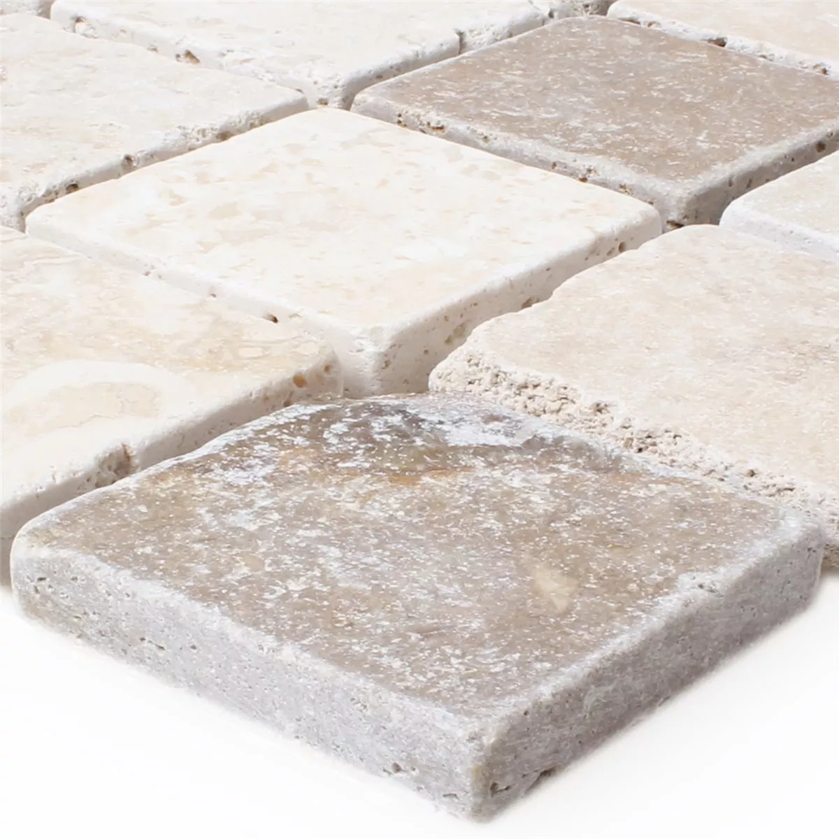 Mosaic Tiles Travertine Chiaro Noce