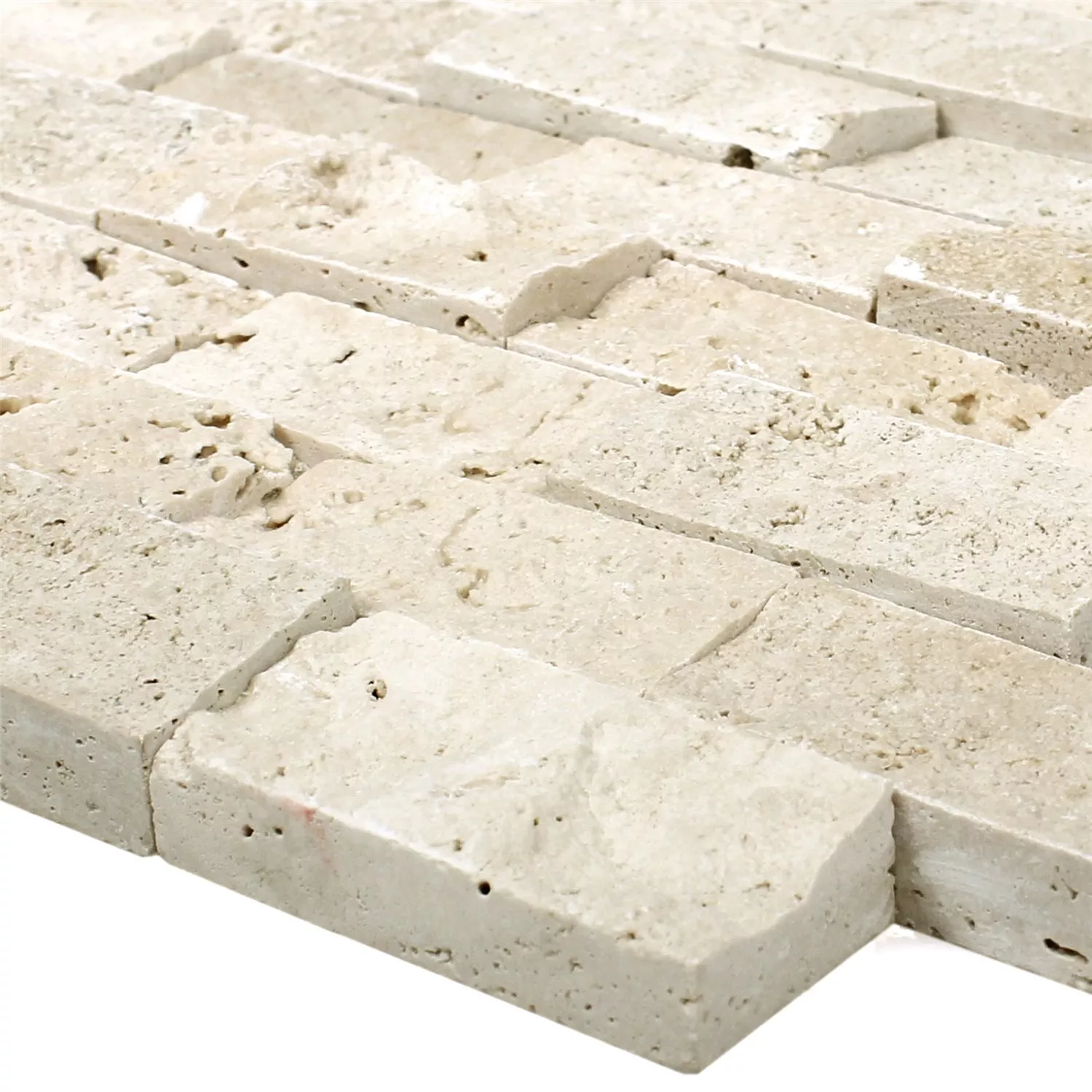 Mosaic Tiles Travertine Barga Beige 3D