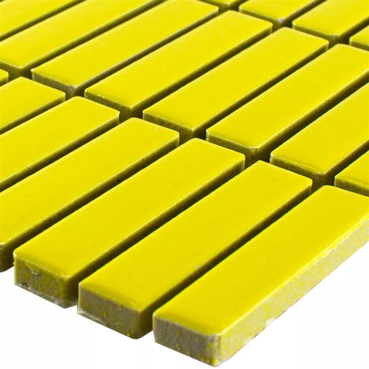 Ceramic Mosaic Tiles Maytown Yellow Glossy