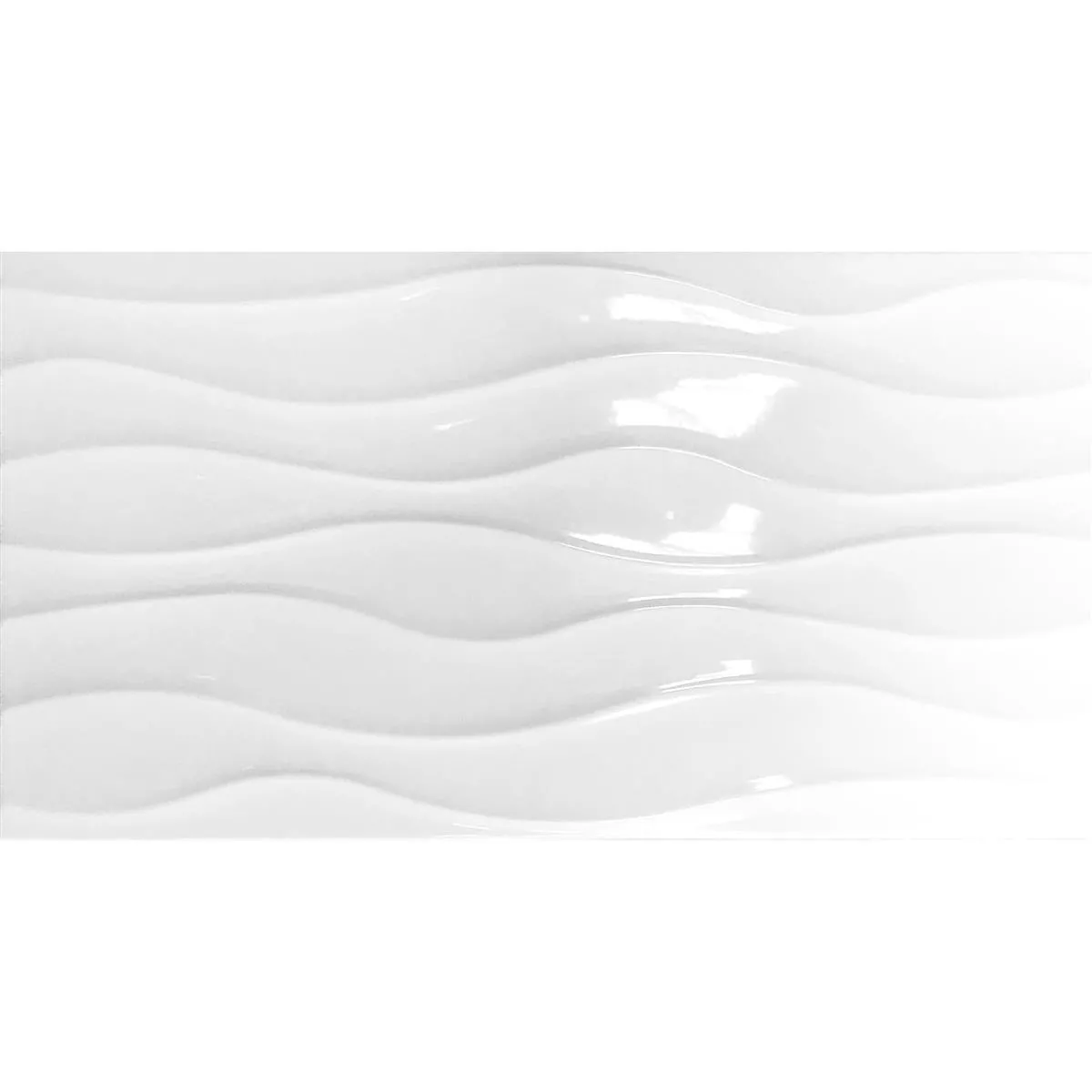 Wall Tiles Karolina Decor Wave Blanc Glossy