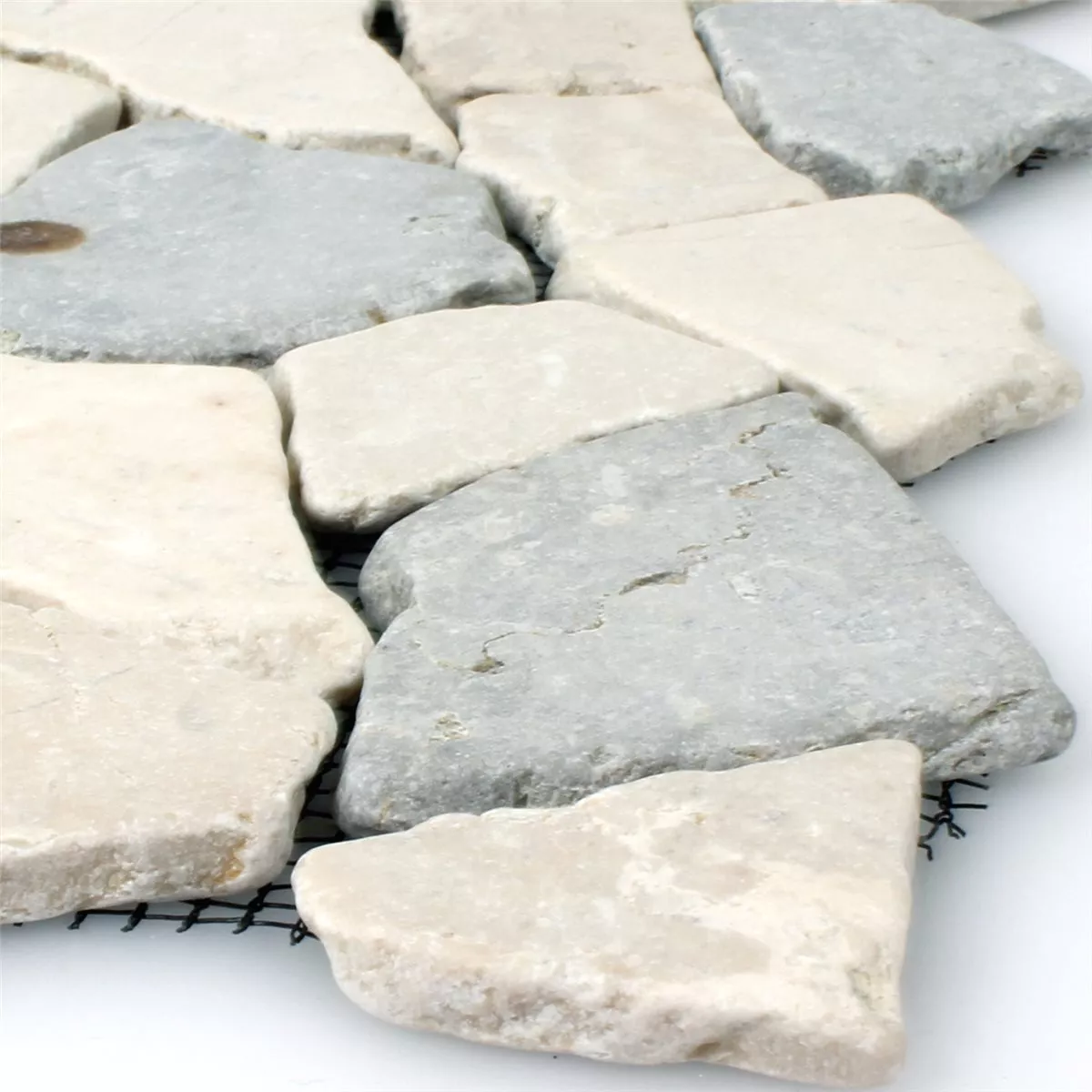 Mosaic Tiles Broken Marble Grey Botticino