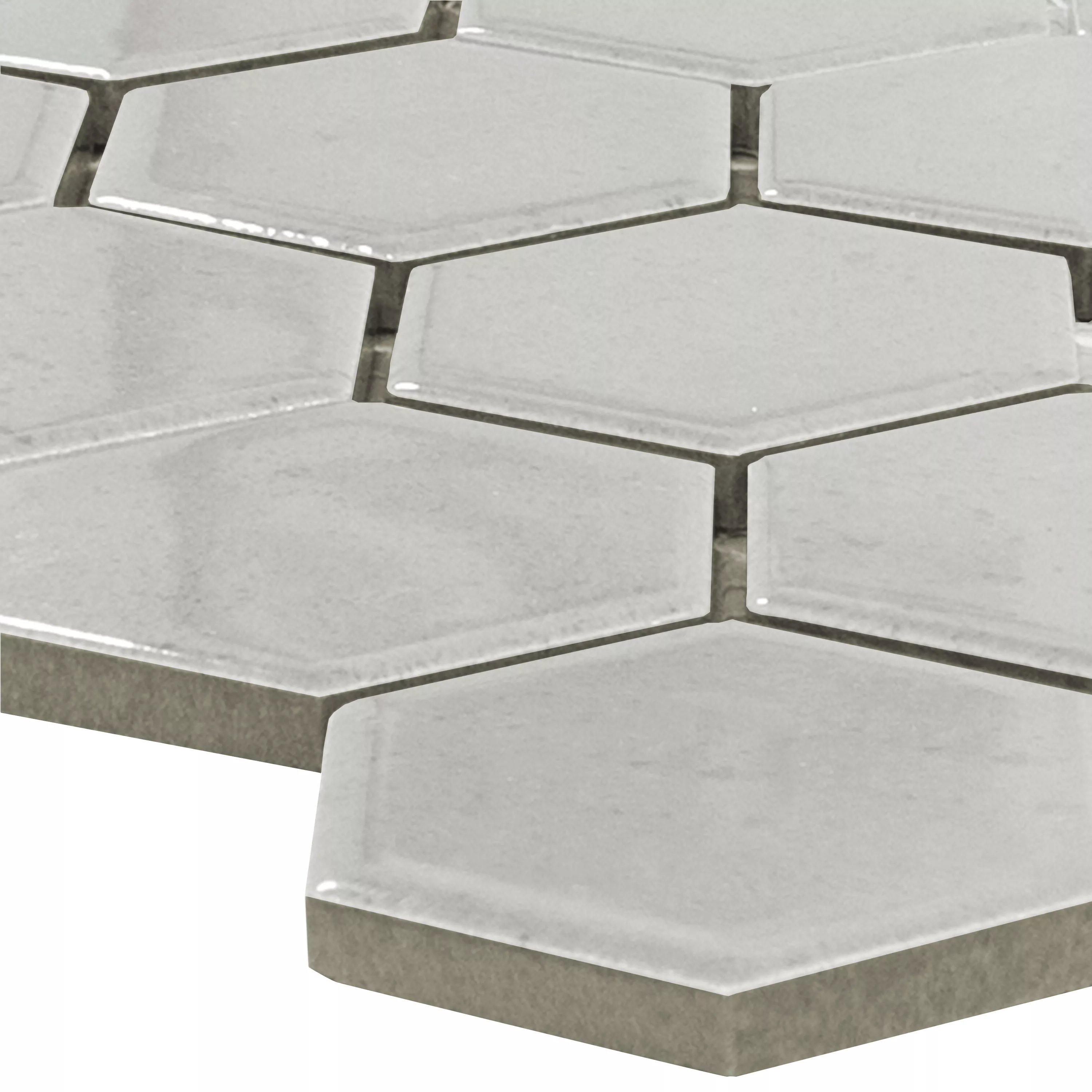 Ceramic Mosaic Tiles Eldertown Hexagon Blanc