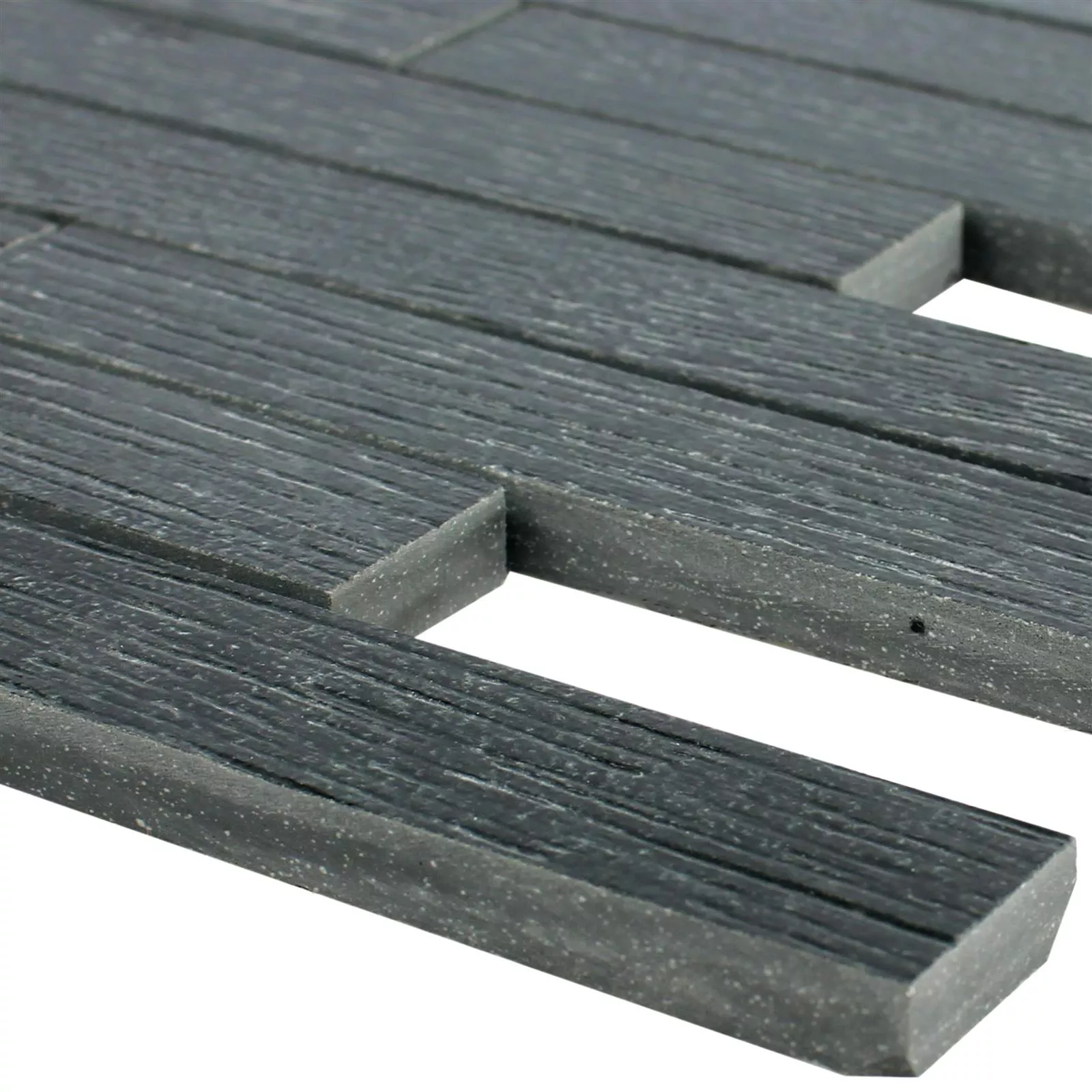 Ceramic Mosaic Olympic Wood Optic Black Wall Bond R10/B