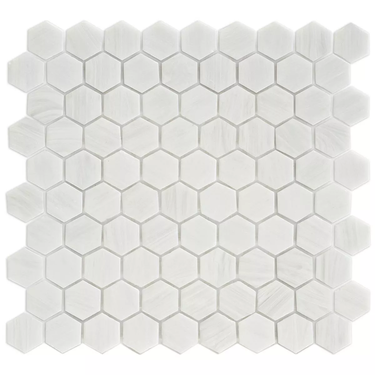 Glass Mosaic Tiles Trend-Vi Hexagonal 280 Blanc