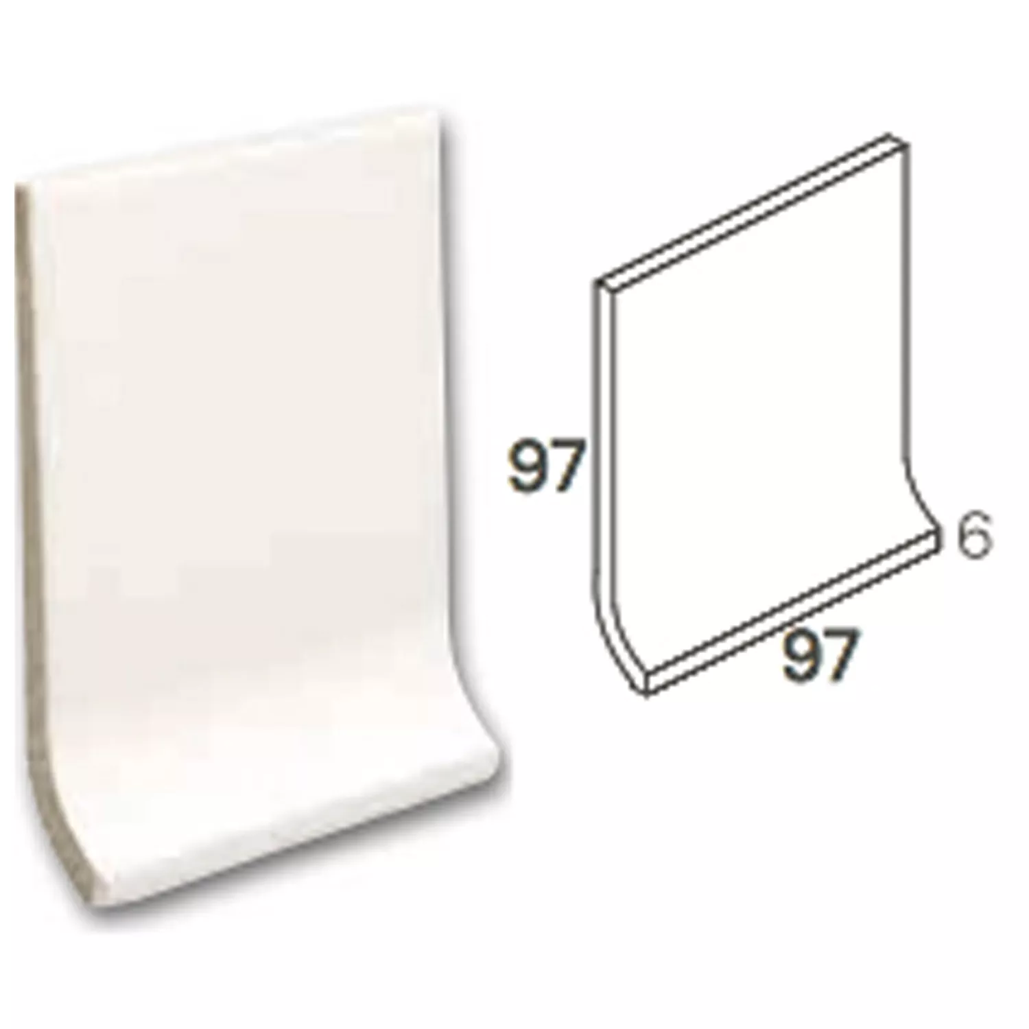 Zócalo Cóncavo Grano Fino Azulejos Antracita 10x10cm