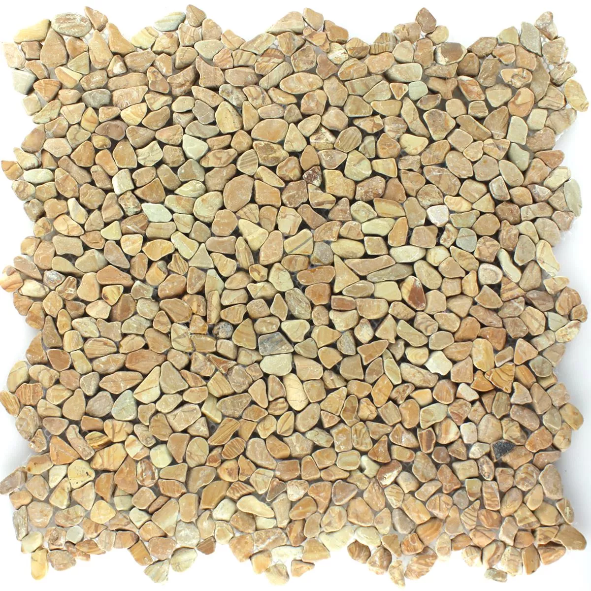 River Pebbles Micro Mosaic Tiles Brown