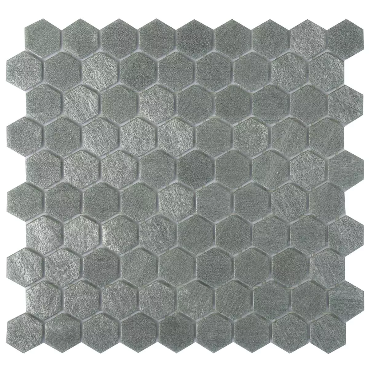 Glass Mosaic Tiles Trend-Vi Hexagonal 2102 Light Grey