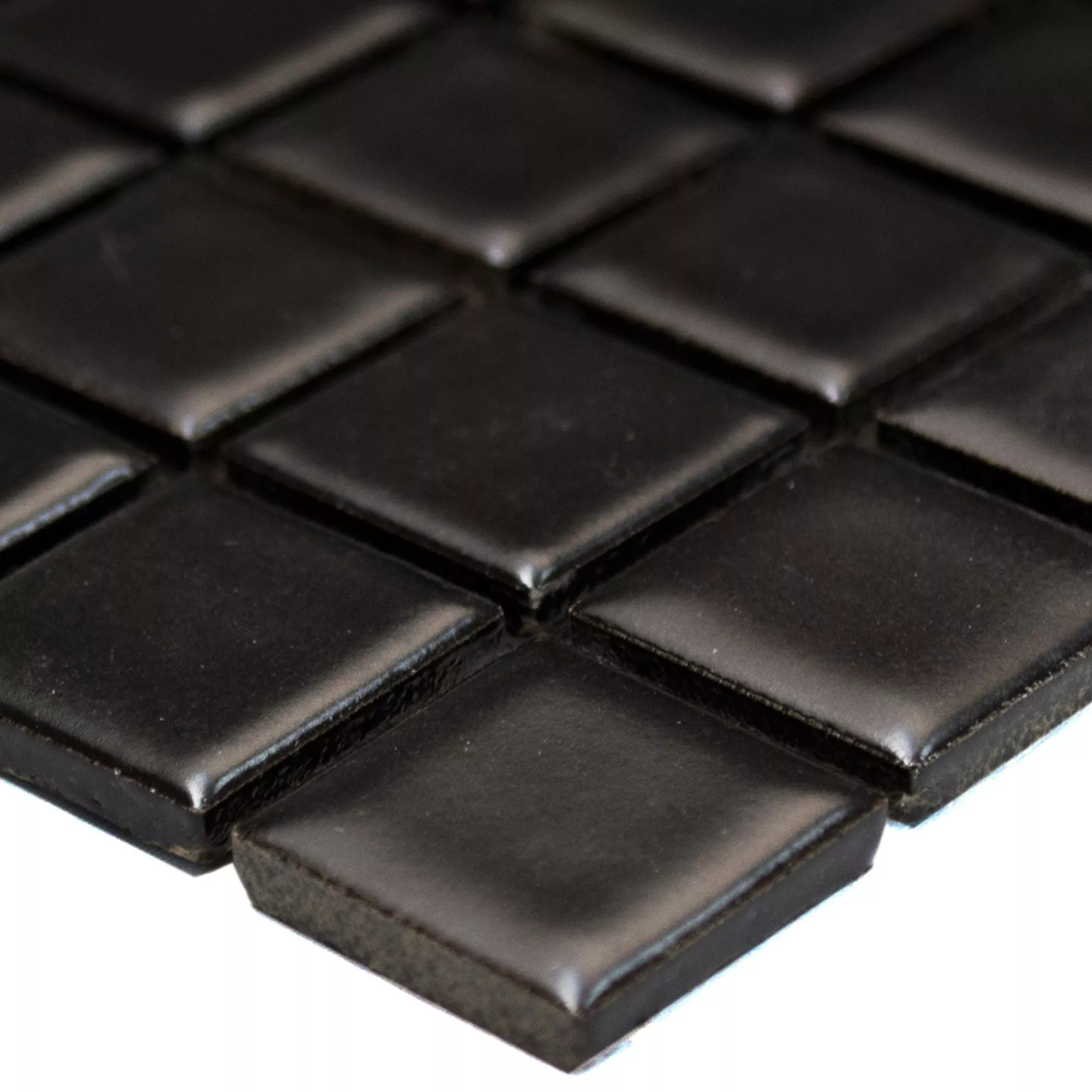 Mosaic Tiles Ceramic Black Mat