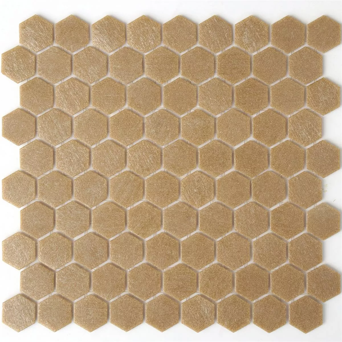 Glass Mosaic Tiles Trend-Vi Hexagonal 182 Light Brown