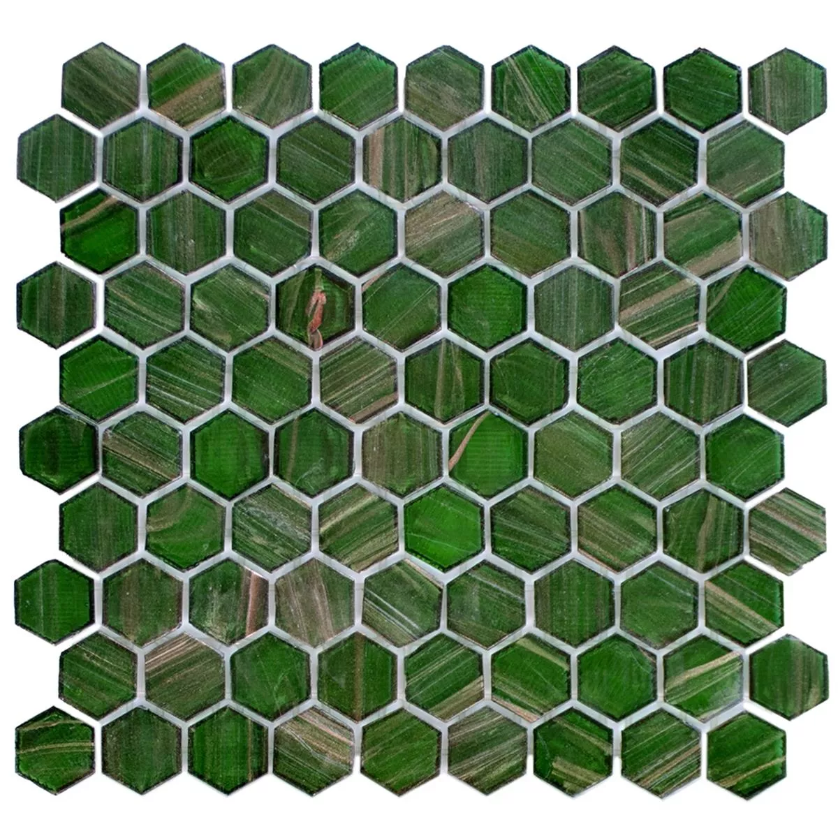 Glass Mosaic Tiles Trend-Vi Hexagonal 236 Green