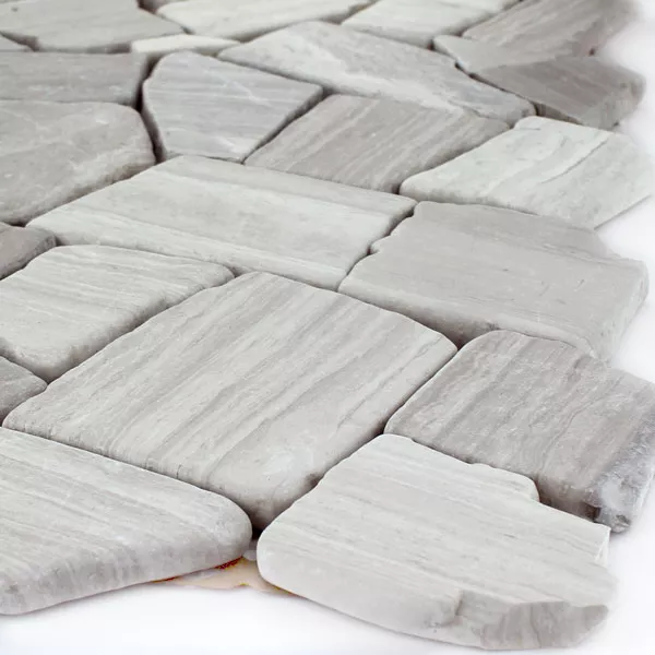 Mosaic Tiles Broken Marble Caramel Beige