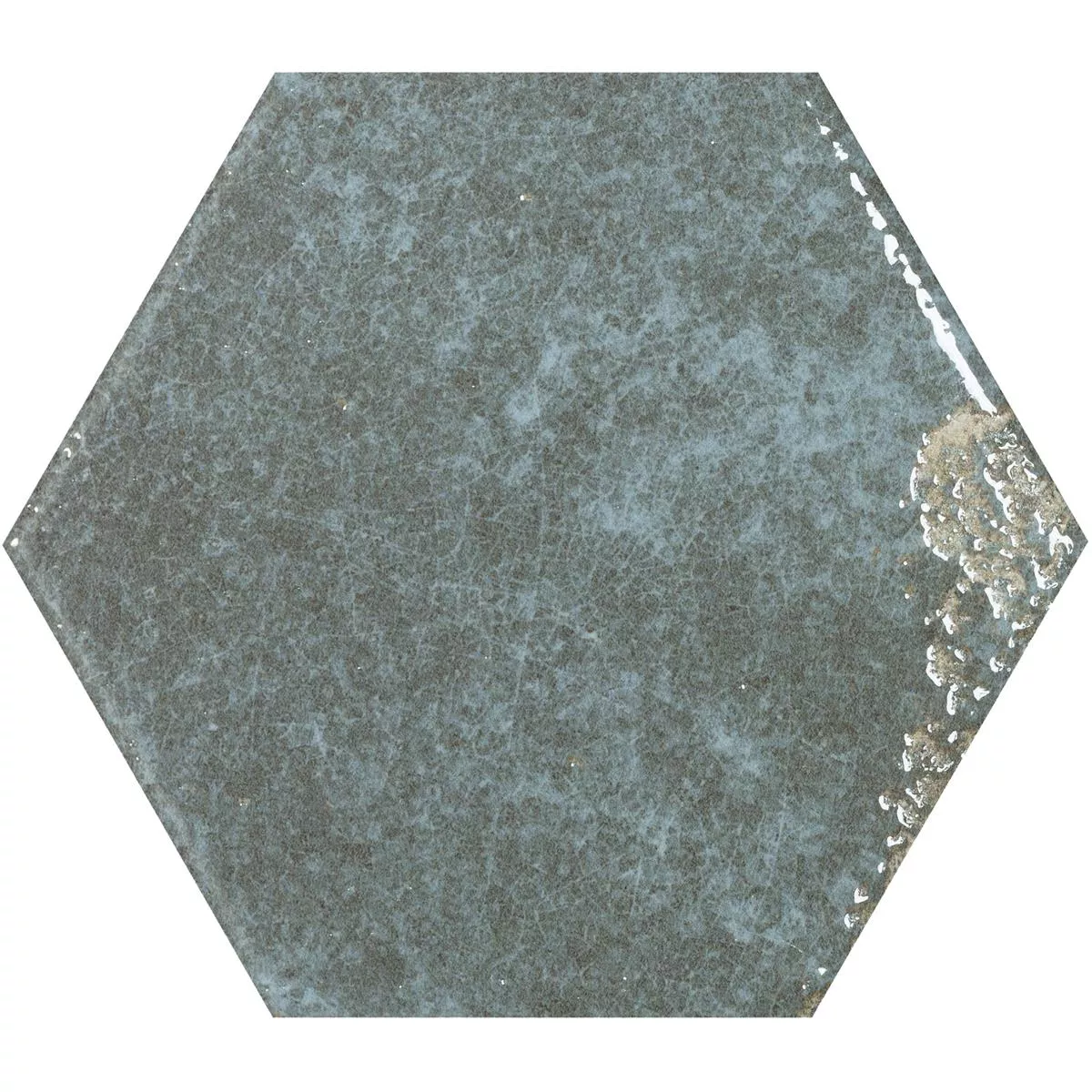Wall Tiles Lara Glossy Waved 13x15cm Hexagon Grey