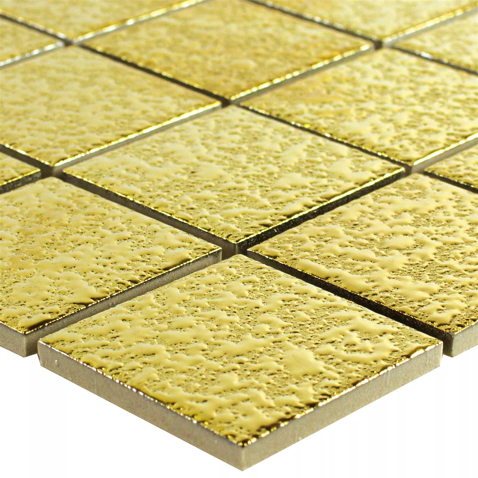 Ceramic Mosaic Tiles Jackson Gold Beaten