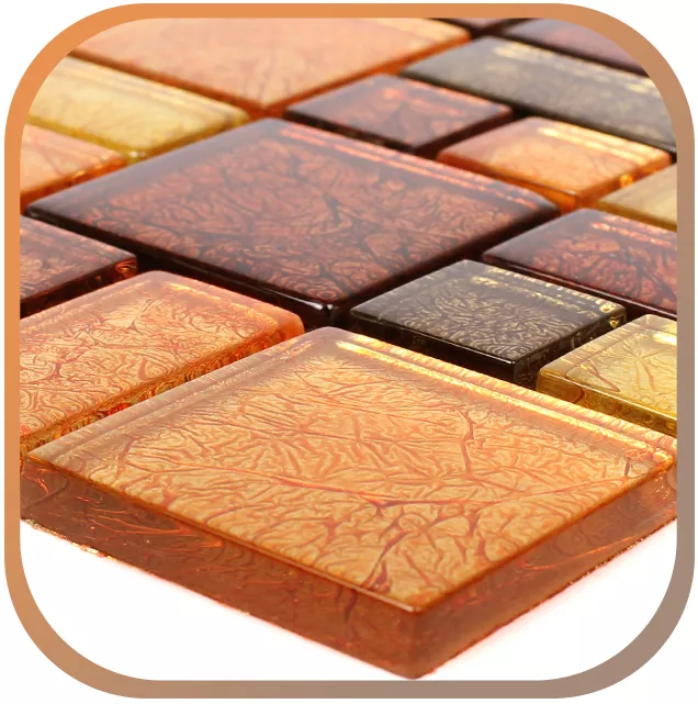 Glass Mosaic Metal 8mm