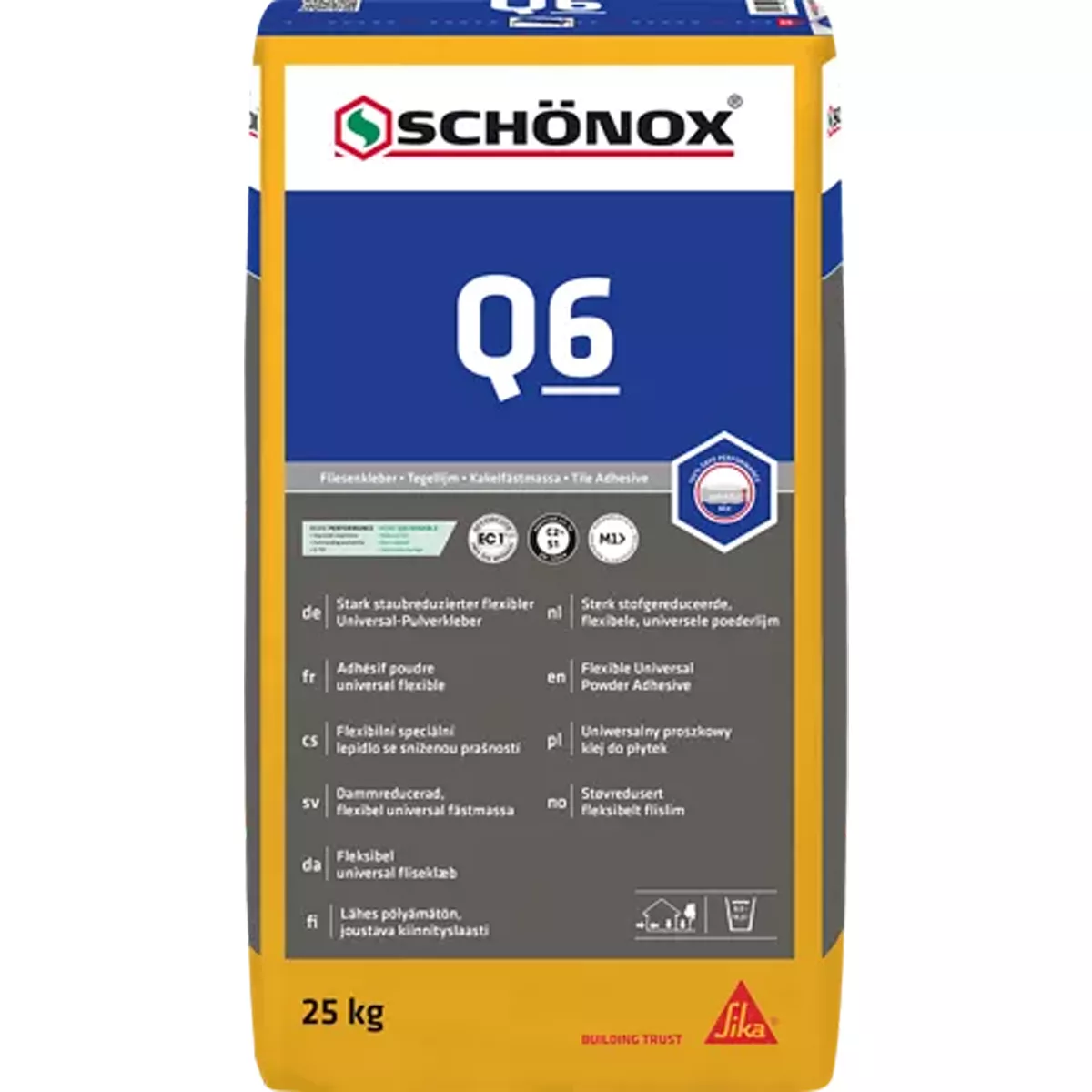Tile adhesive Schönox Q6 - (wall & floor) universal adhesive (25 kg)