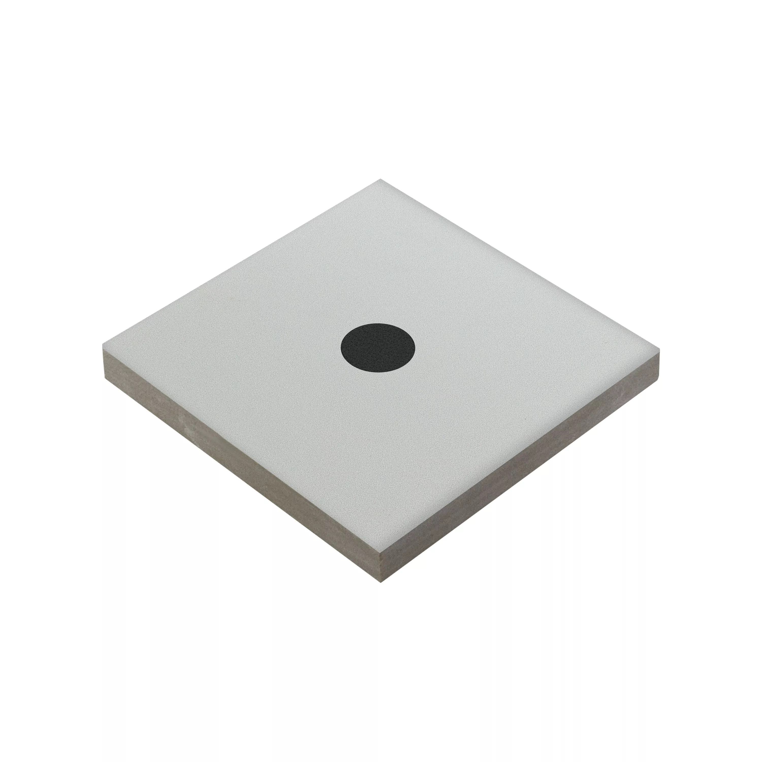 Porcelain Stoneware Tiles Genexia Black Blanc Decor 3 Rosone  4,6x4,6cm