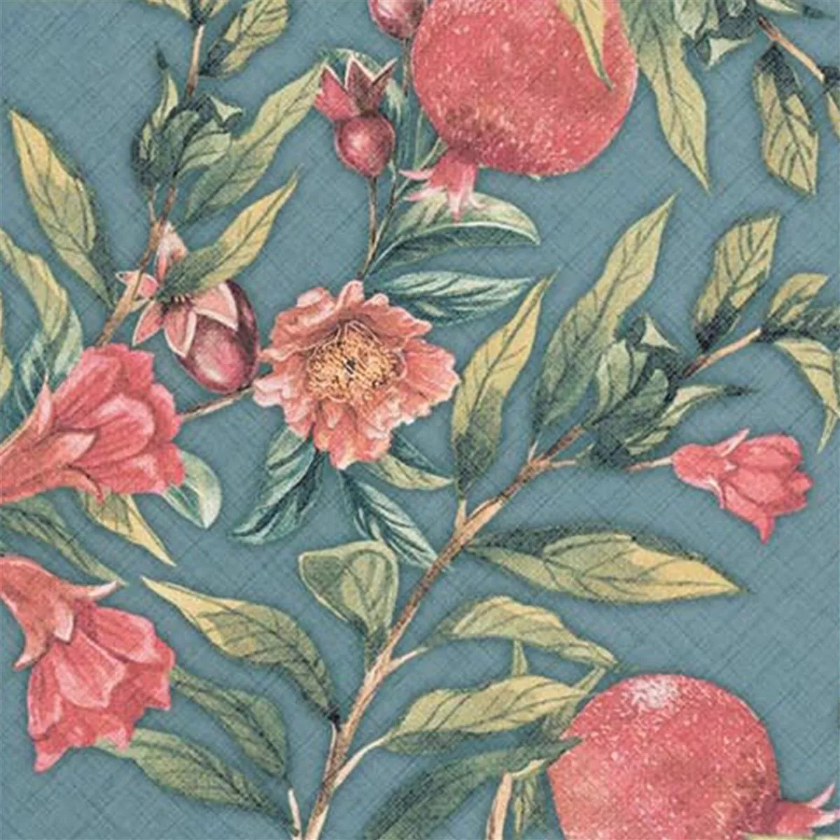 Floor Tiles Flowerfield 18,5x18,5cm Blue Decor