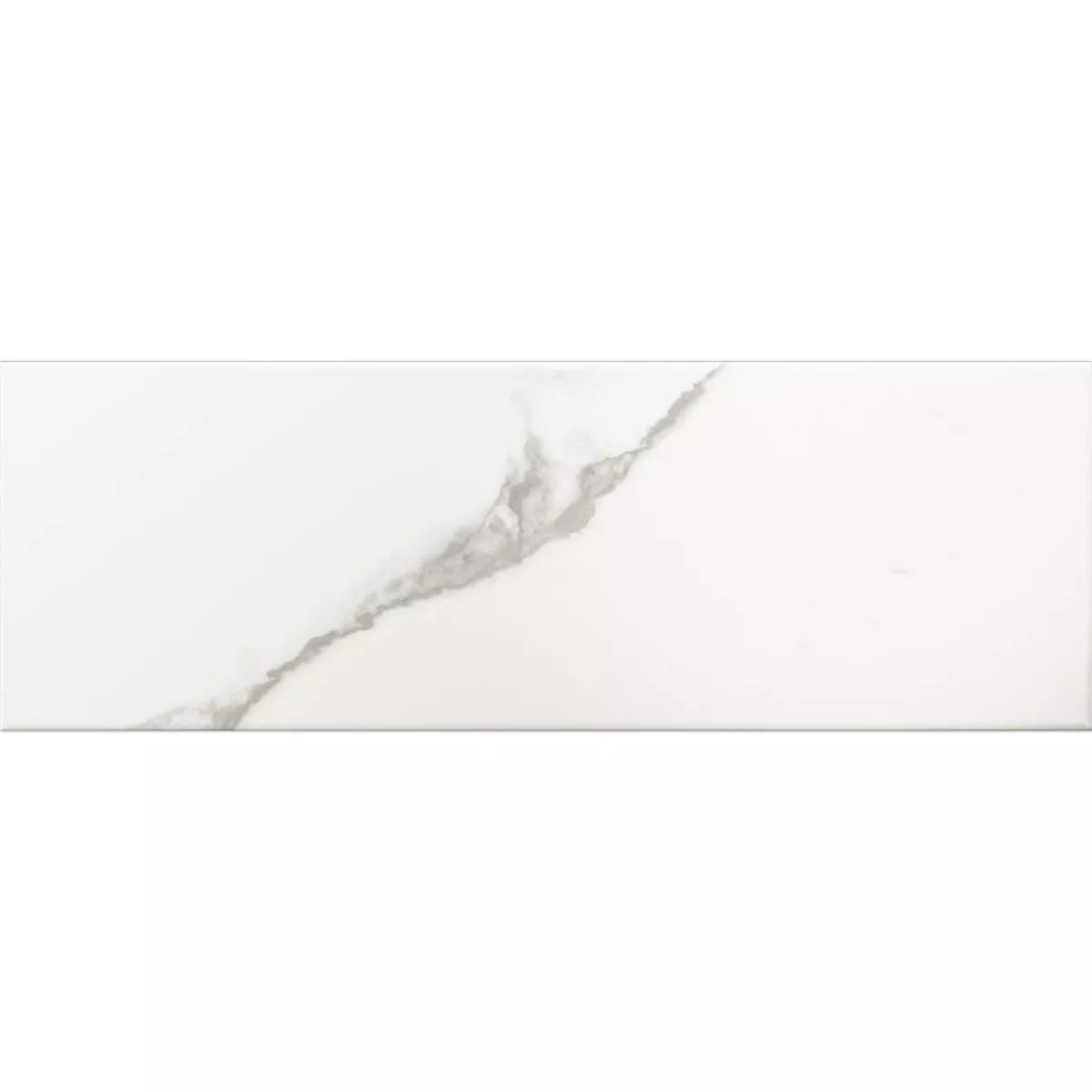 Metro Wall Tiles Girona Marble Optic Blanc Mat 10x30cm