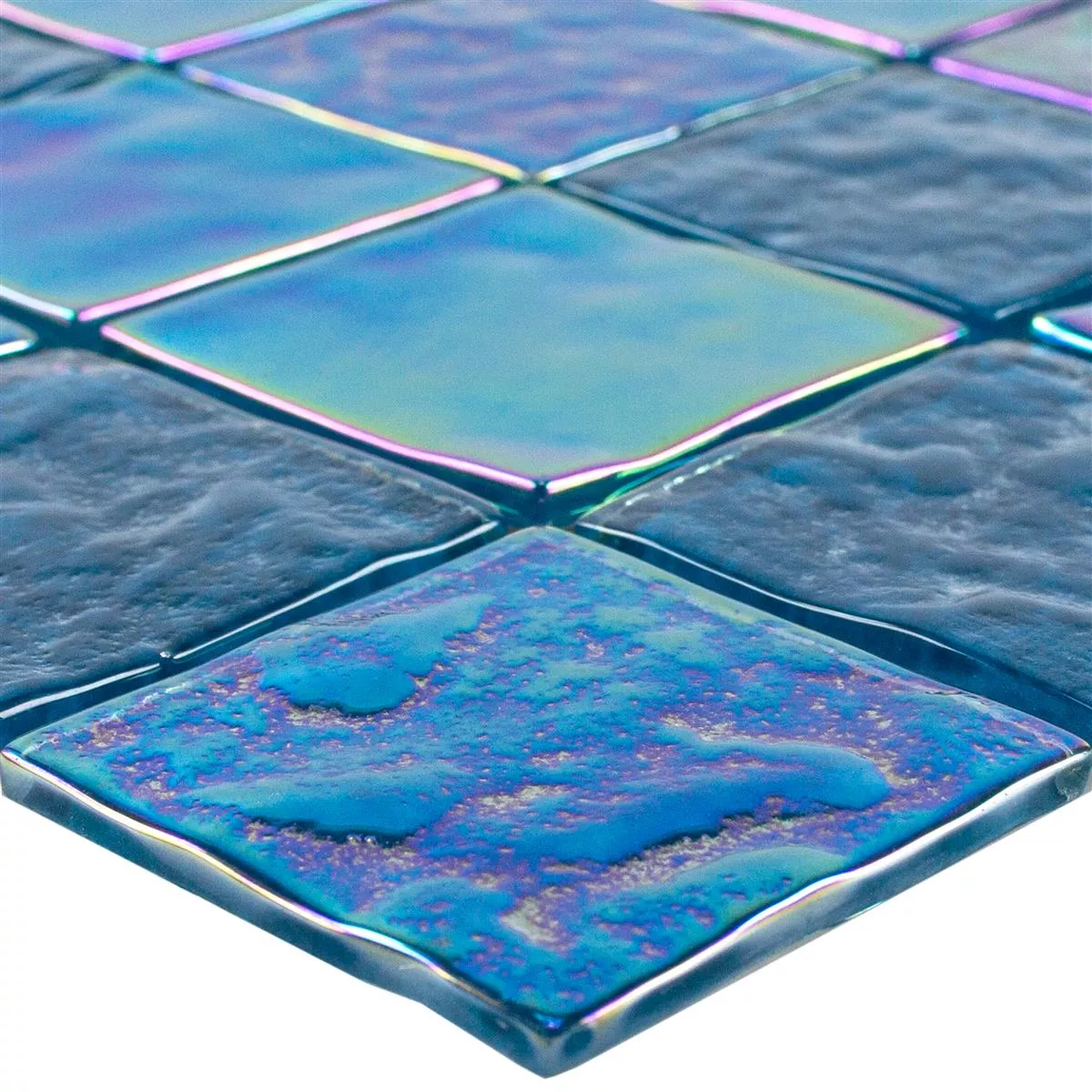 Glass Mosaic Tiles Nacre Effect Carlos Blue 48