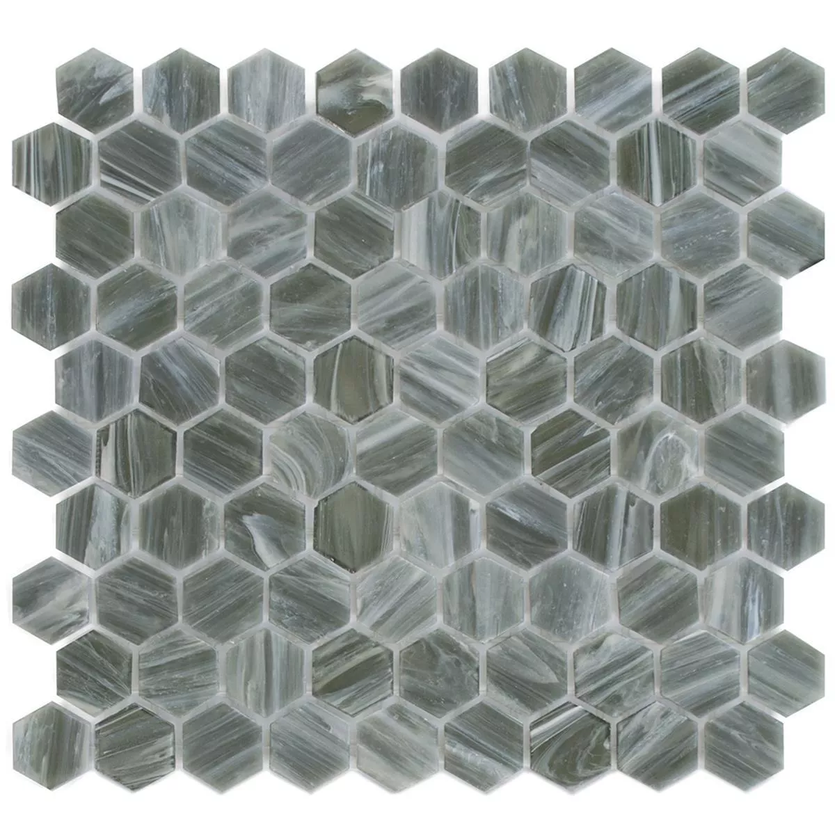 Glass Mosaic Tiles Trend-Vi Hexagonal 216 Grey