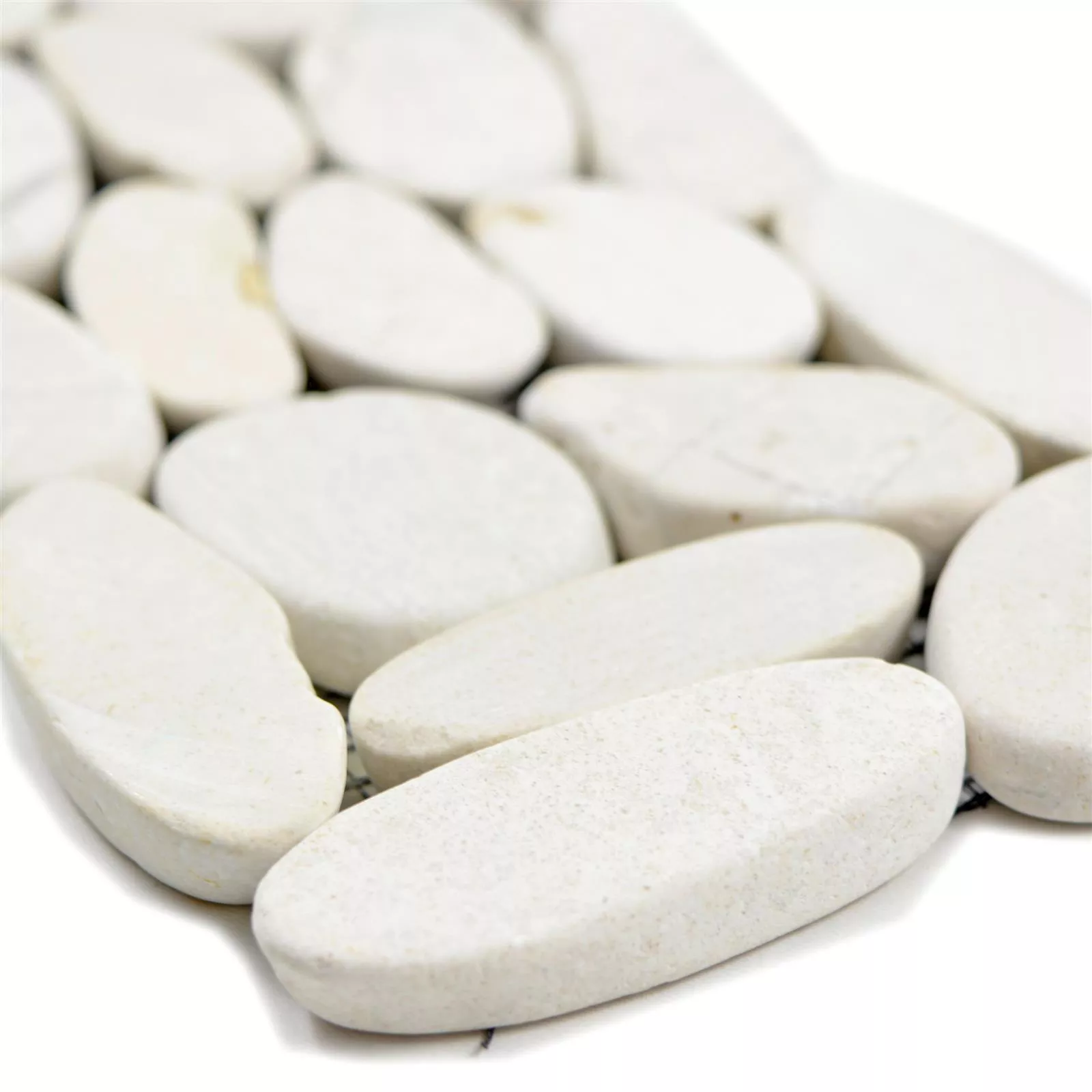 River Pebbles Border Chenoa White 10x30cm