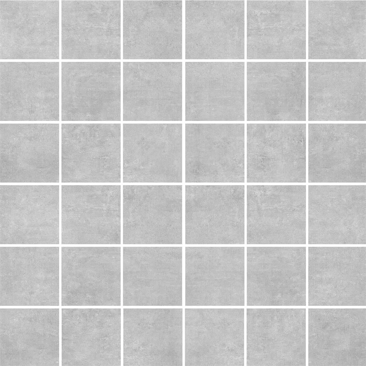 Mosaic Tile Cairo Grey Square 6mm