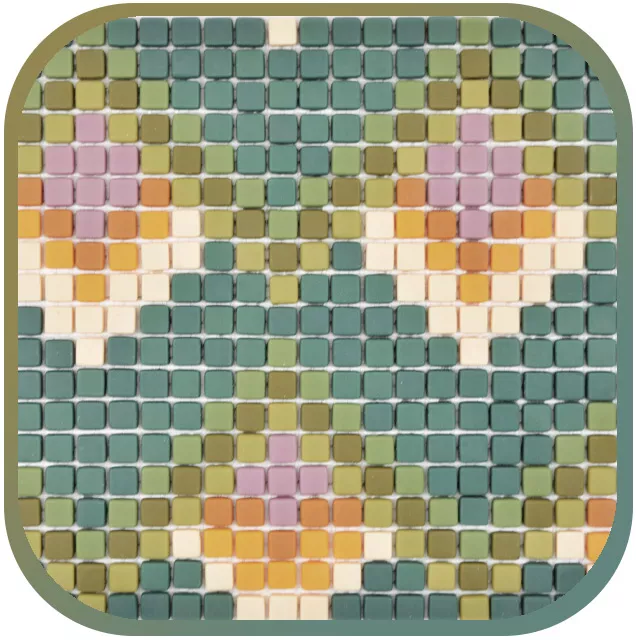 Glass mosaics made from recycled glass